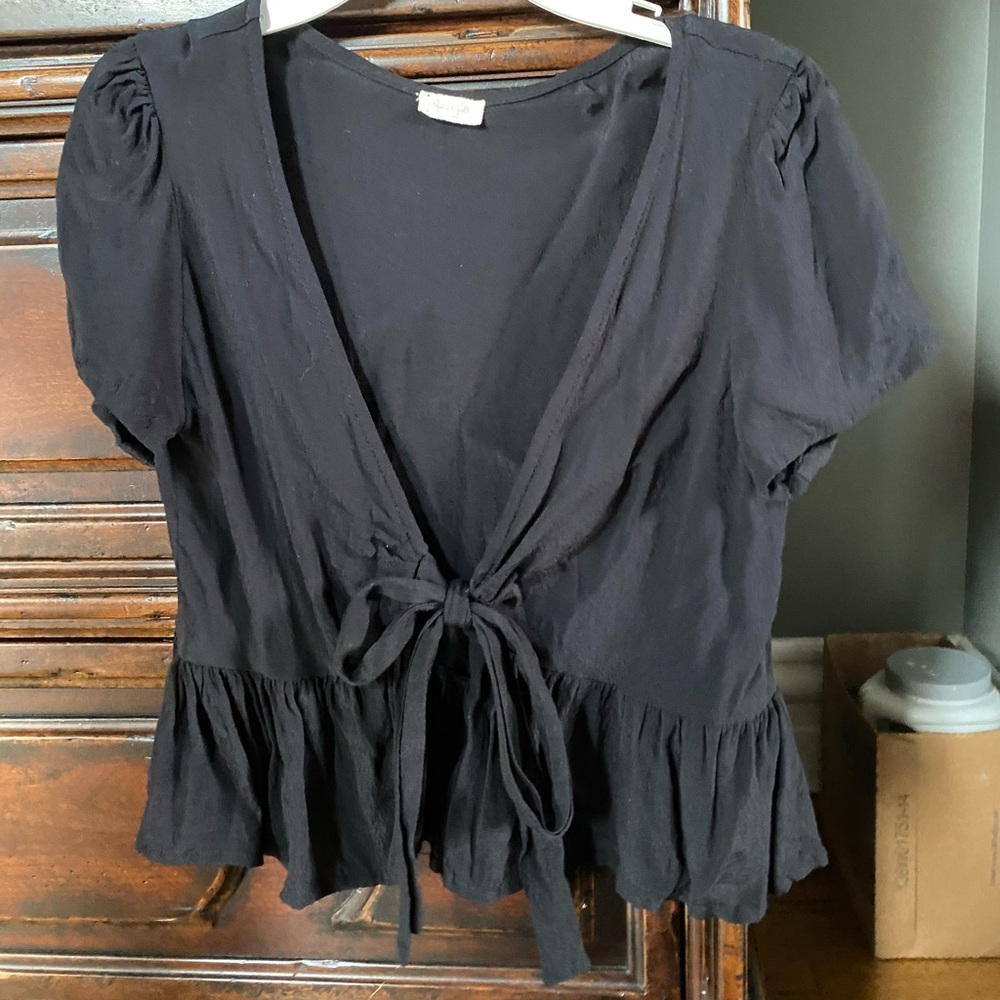 Brandy Melville front tie blouse